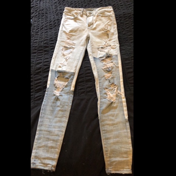American Eagle two tone denim size 2 - Picture 2 of 2